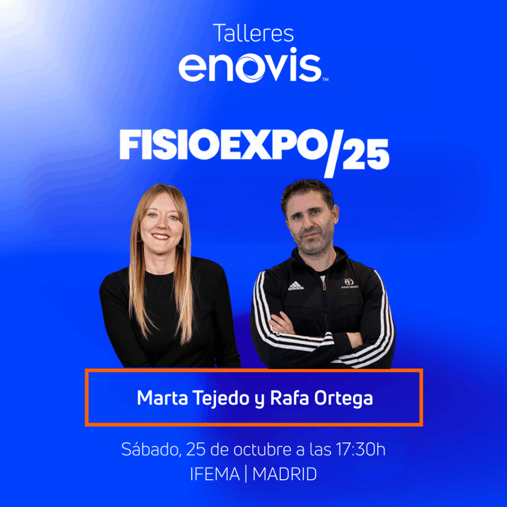Taller Marta Tejedo y Rafa Ortega. Todas las novedades de Enovis están en FisioExpo 2025